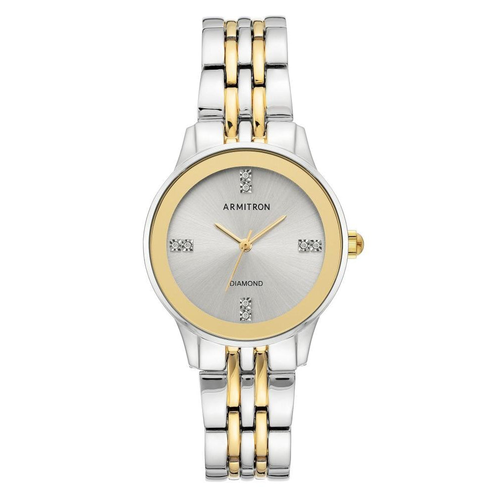 Armitron Two-Tone with Crystals Women's Watch - 755538SVTT