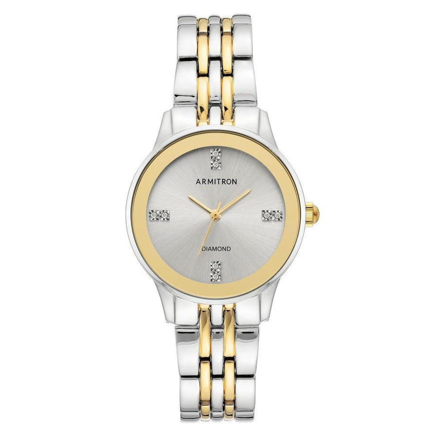 Armitron Two-Tone with Crystals Women's Watch - 755538SVTT