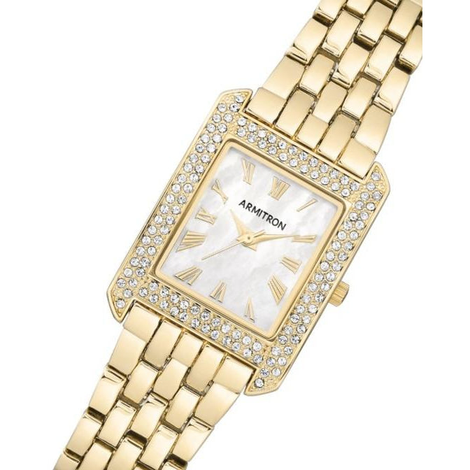 Armitron Gold-Tone Band White Mother of Pearl Dial Women's Watch - 755575MPGP