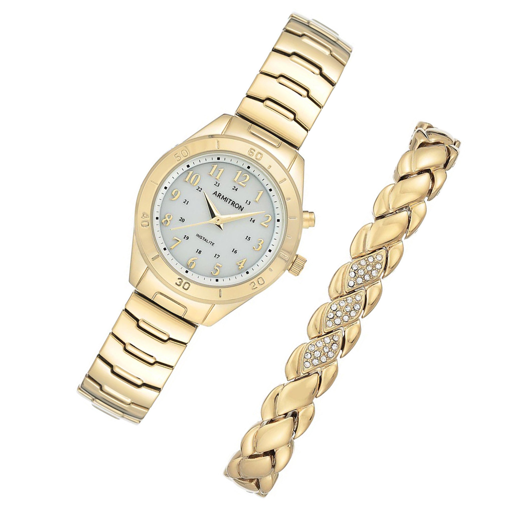 Armitron gold watch on sale womens