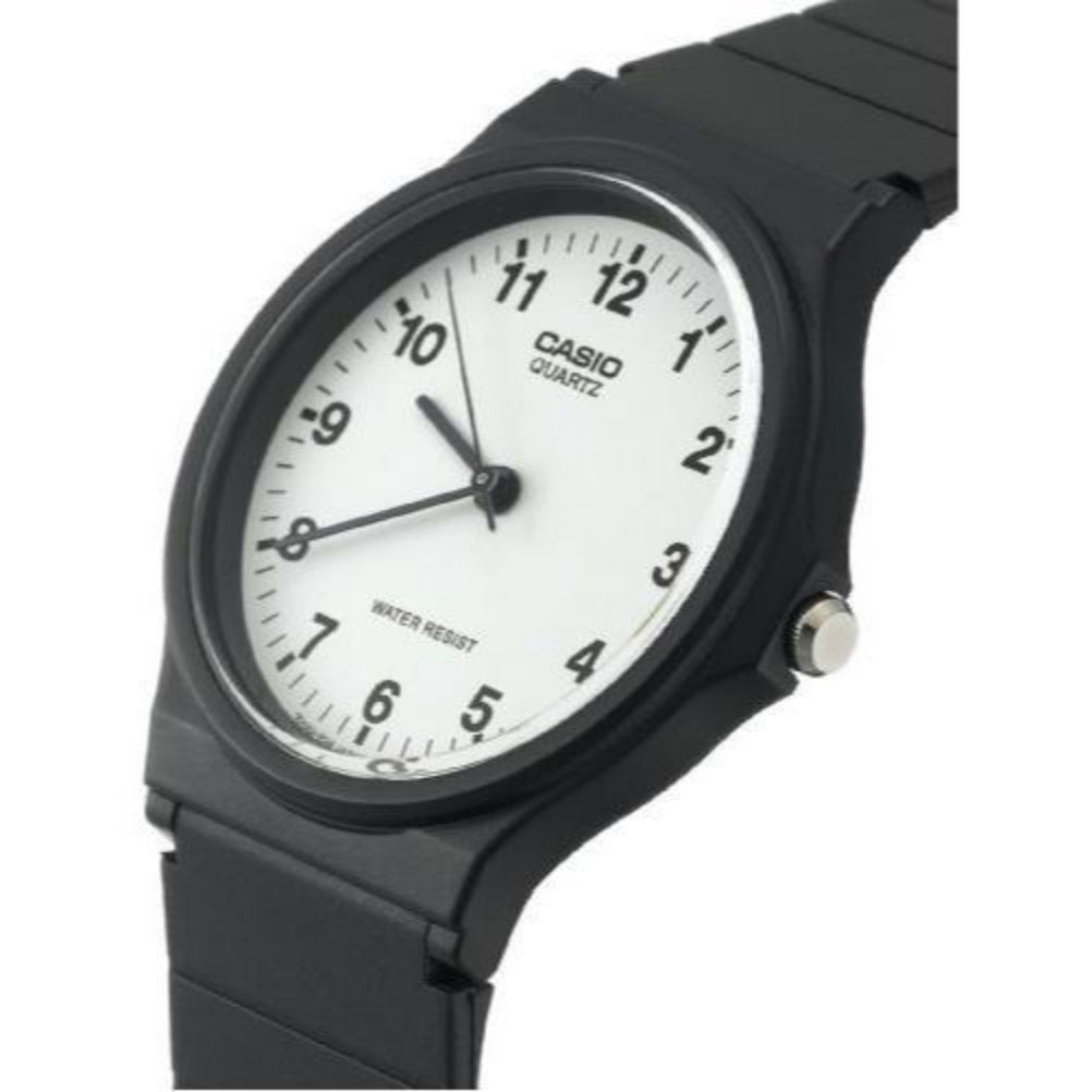 Casio Classic Black Resin White Dial Men's Watch - MQ24-7B