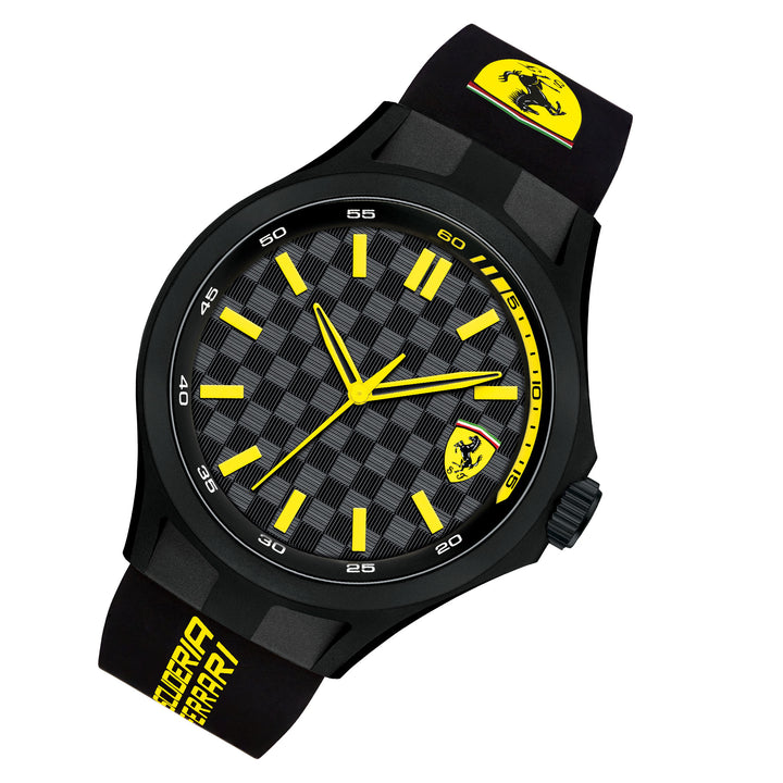 Scuderia Ferrari Kids Pit Crew Black Silicone Watch - 830286
