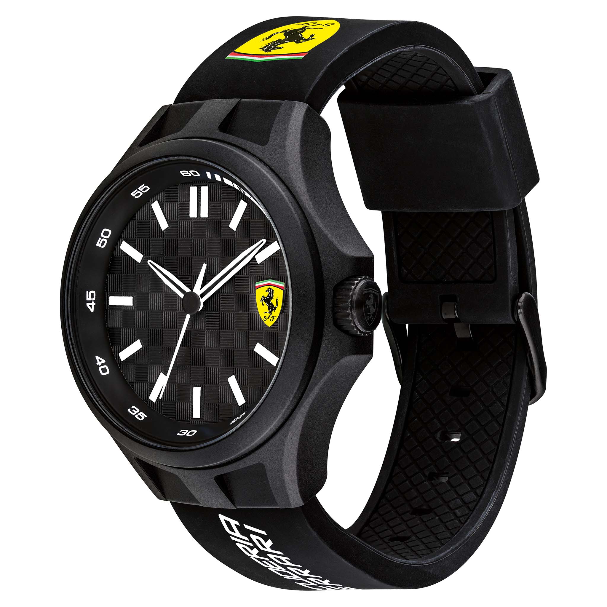 Scuderia Ferrari Silicone Black Dial Men's Watch - 830644