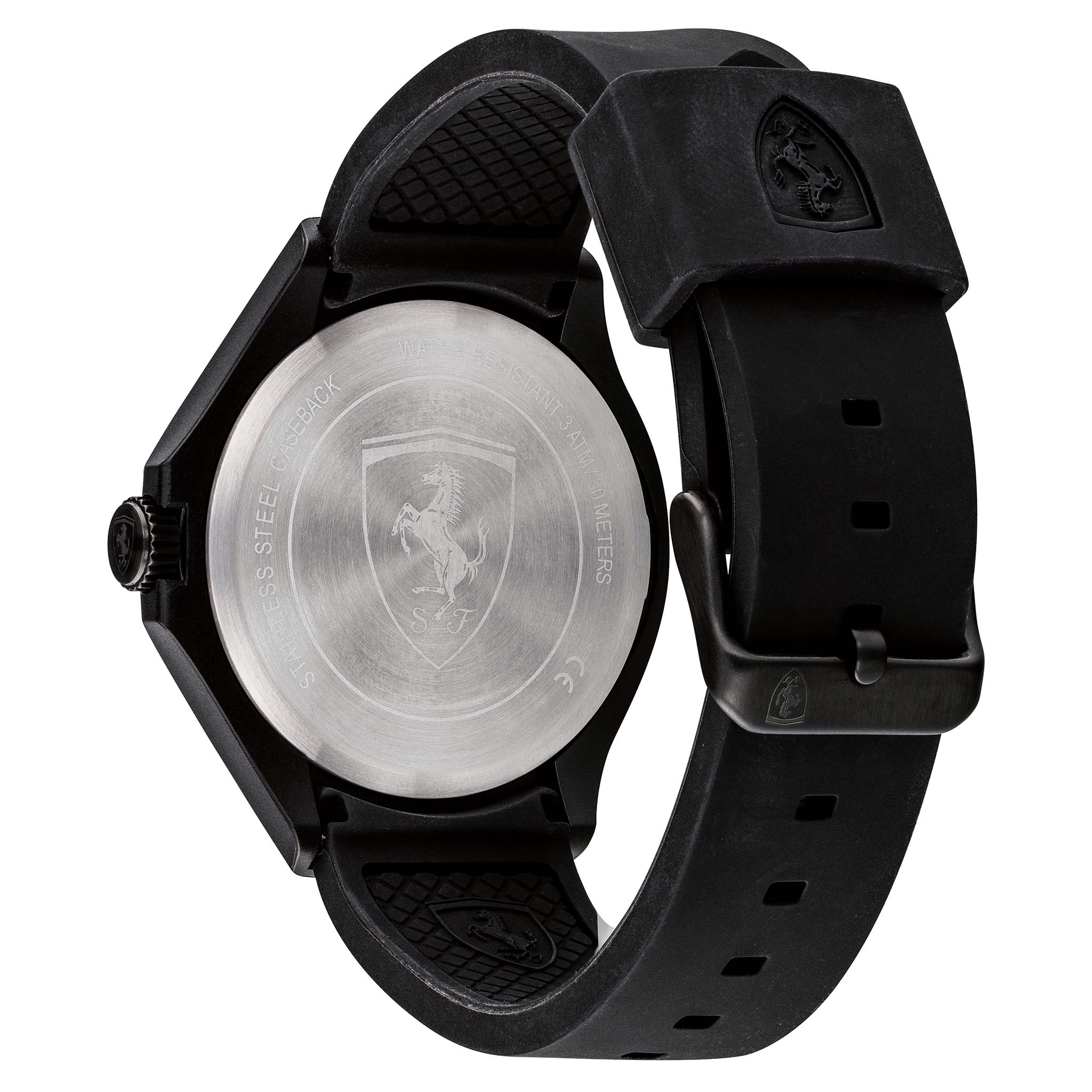 Scuderia Ferrari Silicone Black Dial Men's Watch - 830644