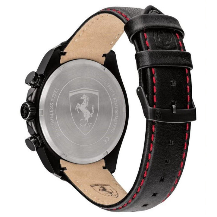 Scuderia Ferrari Speedracer Black Leather Men's Watch - 830647