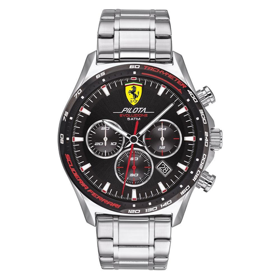 Scuderia Ferrari Pilota Evo Steel Chrono Men's Watch - 830714