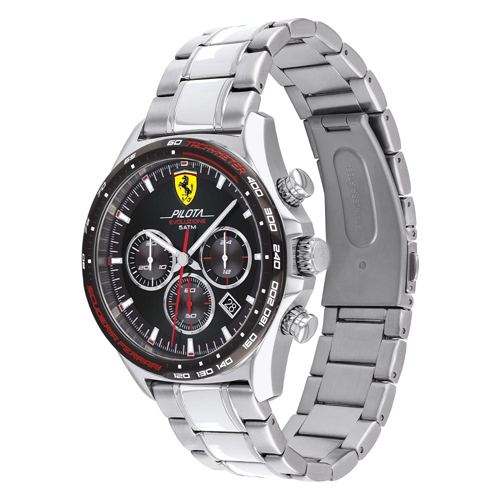 Scuderia Ferrari Pilota Evo Steel Chrono Men's Watch - 830714