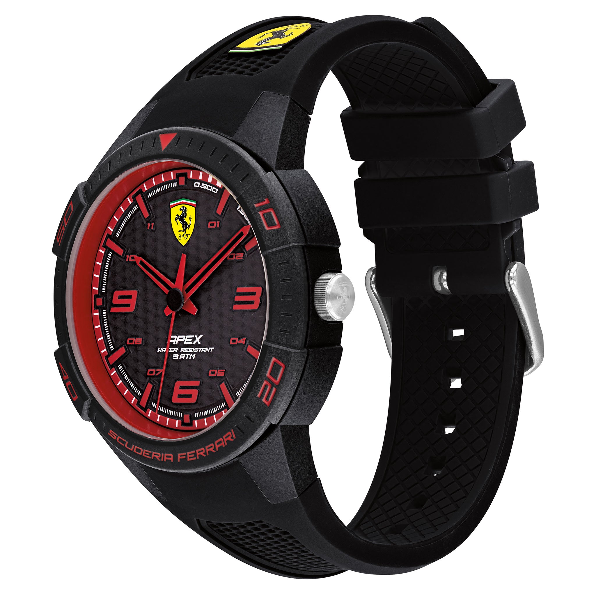 Scuderia Ferrari Apex Black Silicone Men's Watch - 830747