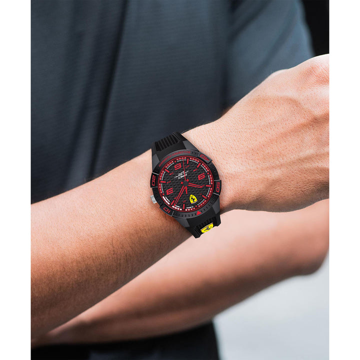 Scuderia Ferrari Apex Black Silicone Men's Watch - 830747