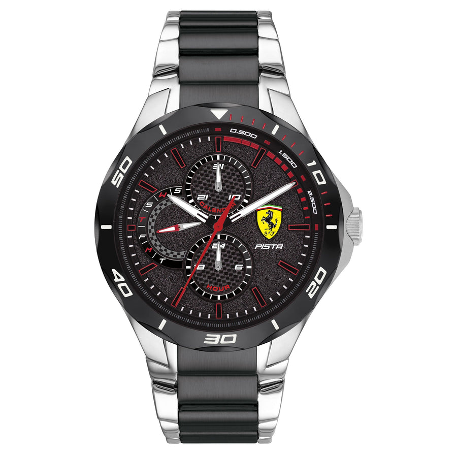 Scuderia Ferrari Pista Stainless Steel & Ionic Plated Black Steel Black Dial Men's Multi-function Watch - 830761