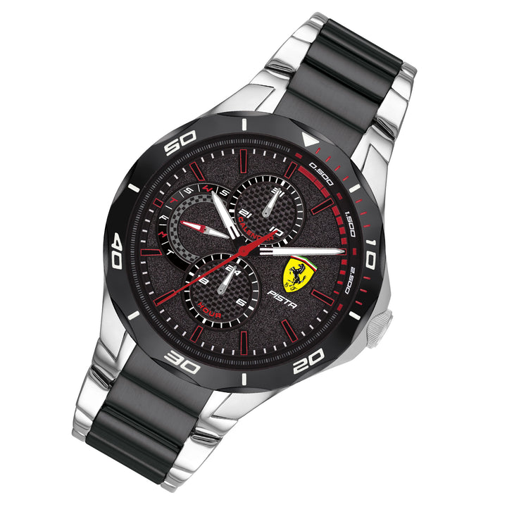 Scuderia Ferrari Two-Tone Steel Black Dial Men's Multi-function Watch - 830761