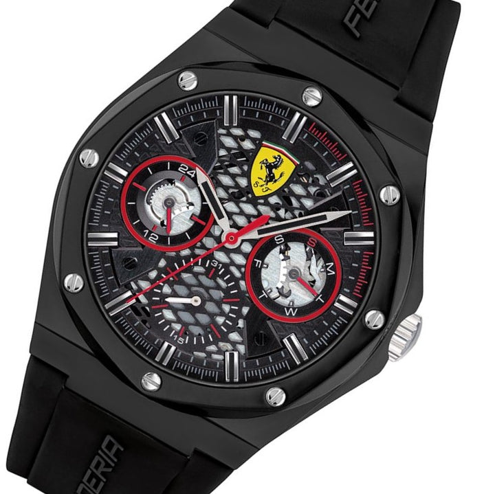 Scuderia Ferrari Aspire Black Silicone Men's Multi-function Watch - 830785