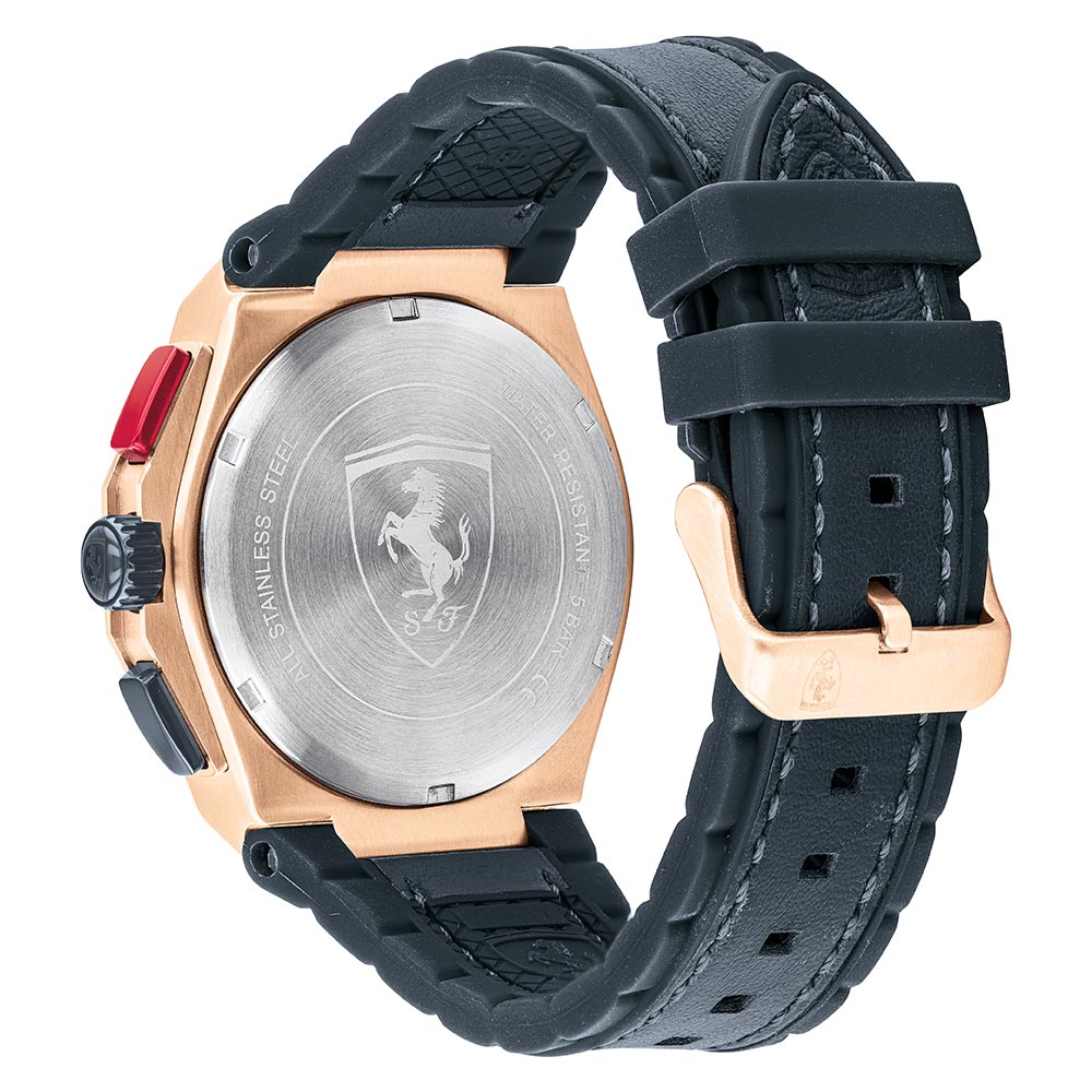 Scuderia Ferrari Aspire Blue Leather & Silicone Men's Chrono Watch - 830793