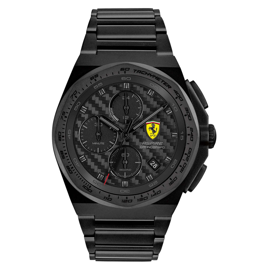 Scuderia Ferrari Aspire Black Steel Men's Chronograph Watch - 830794