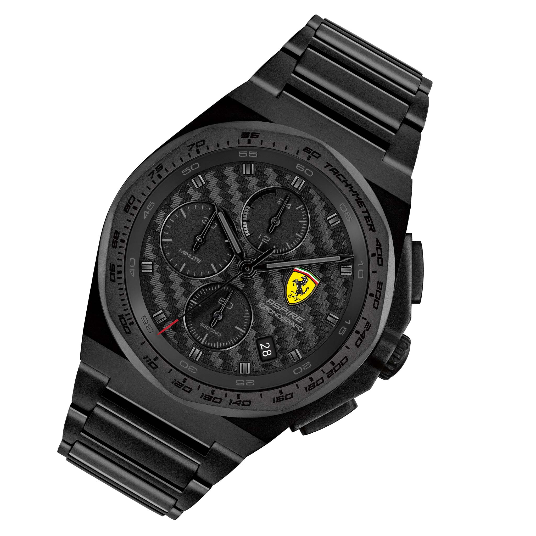 Scuderia Ferrari Aspire Black Steel Men's Chronograph Watch - 830794