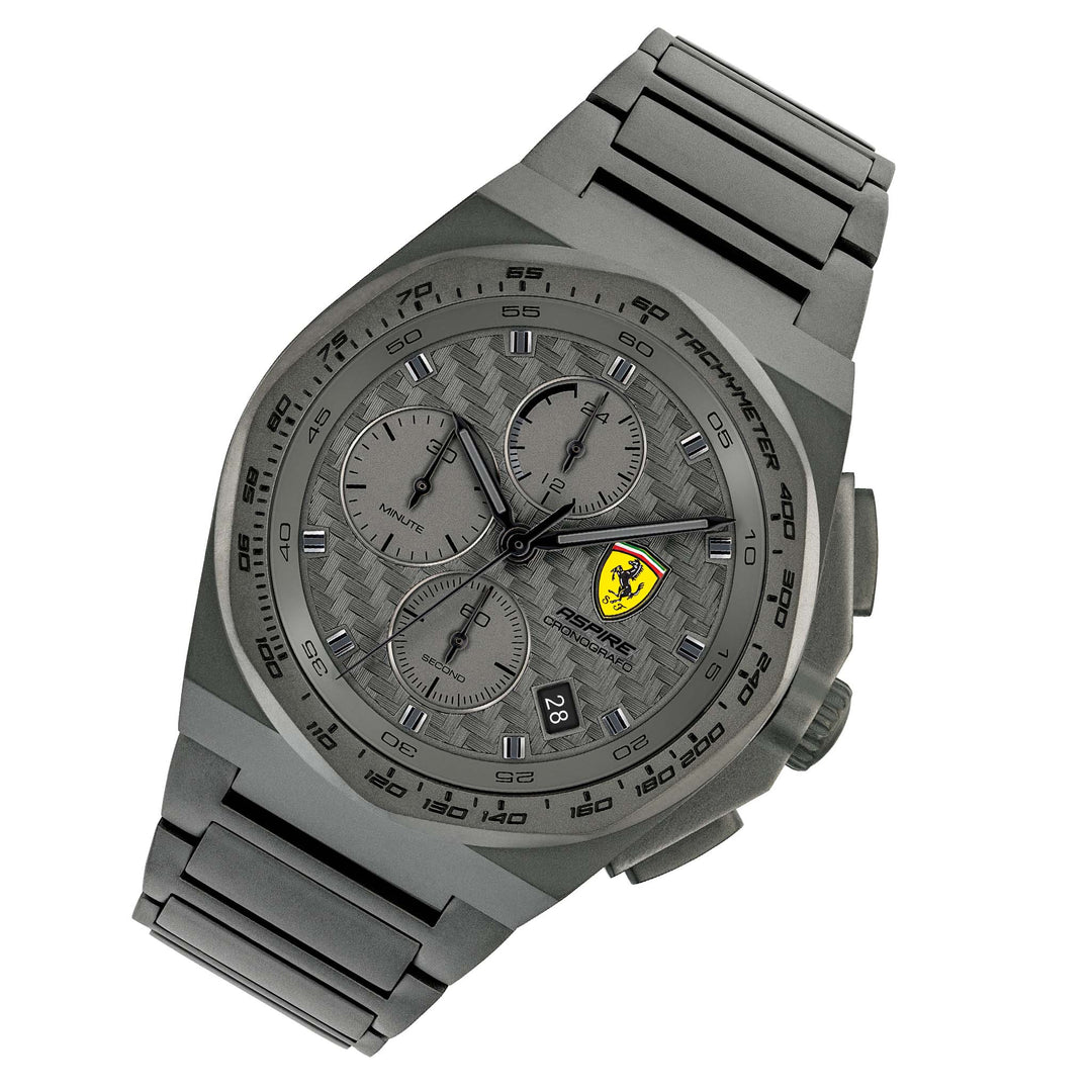 Scuderia Ferrari Aspire Grey Stainless Steel Chronograph Men's Watch - 830795