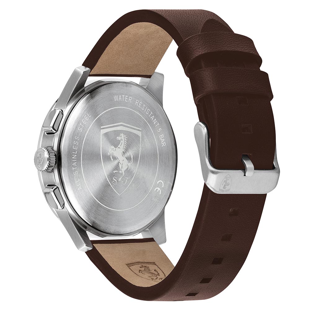 Scuderia Ferrari Grand Tour Brown Leather Men's Multi-function Watch - 830806