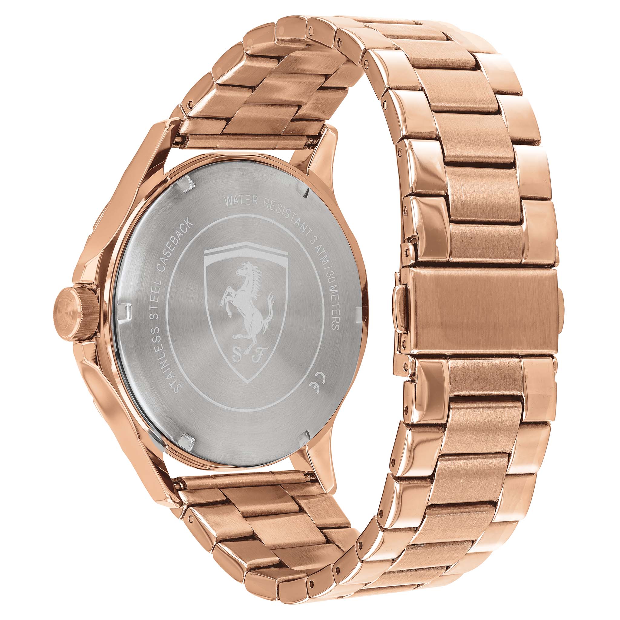 Scuderia Ferrari Rose Gold Steel Blue Dial Men's Watch - 830816