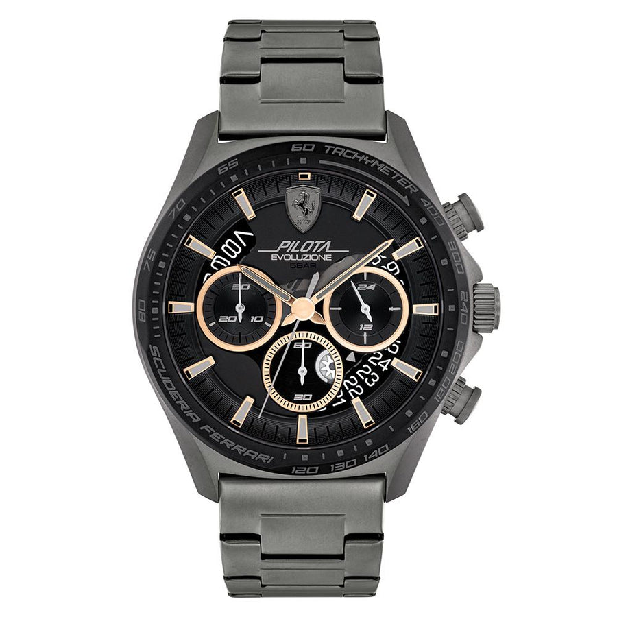 Scuderia Ferrari Pilota Evo Grey Steel Men's Chrono Watch - 830824