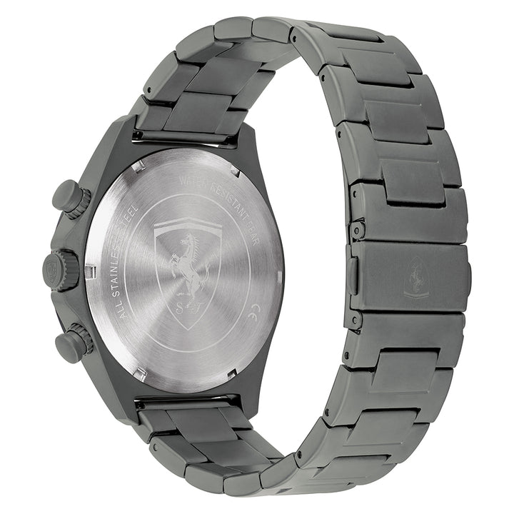 Scuderia Ferrari Pilota Evo Grey Steel Black Dial Men's Chrono Watch - 830824