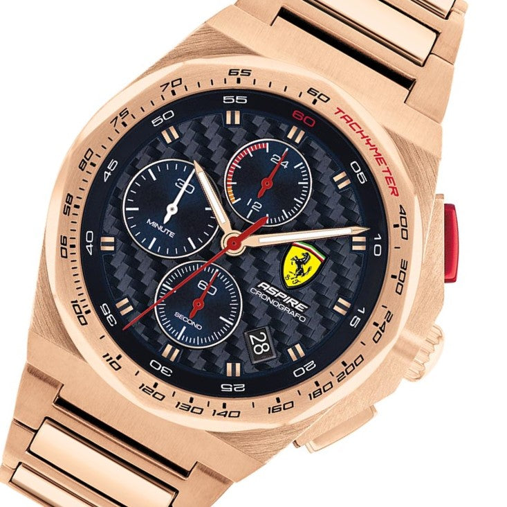 Scuderia Ferrari Aspire Rose Gold Steel Men's Chrono Watch - 830833