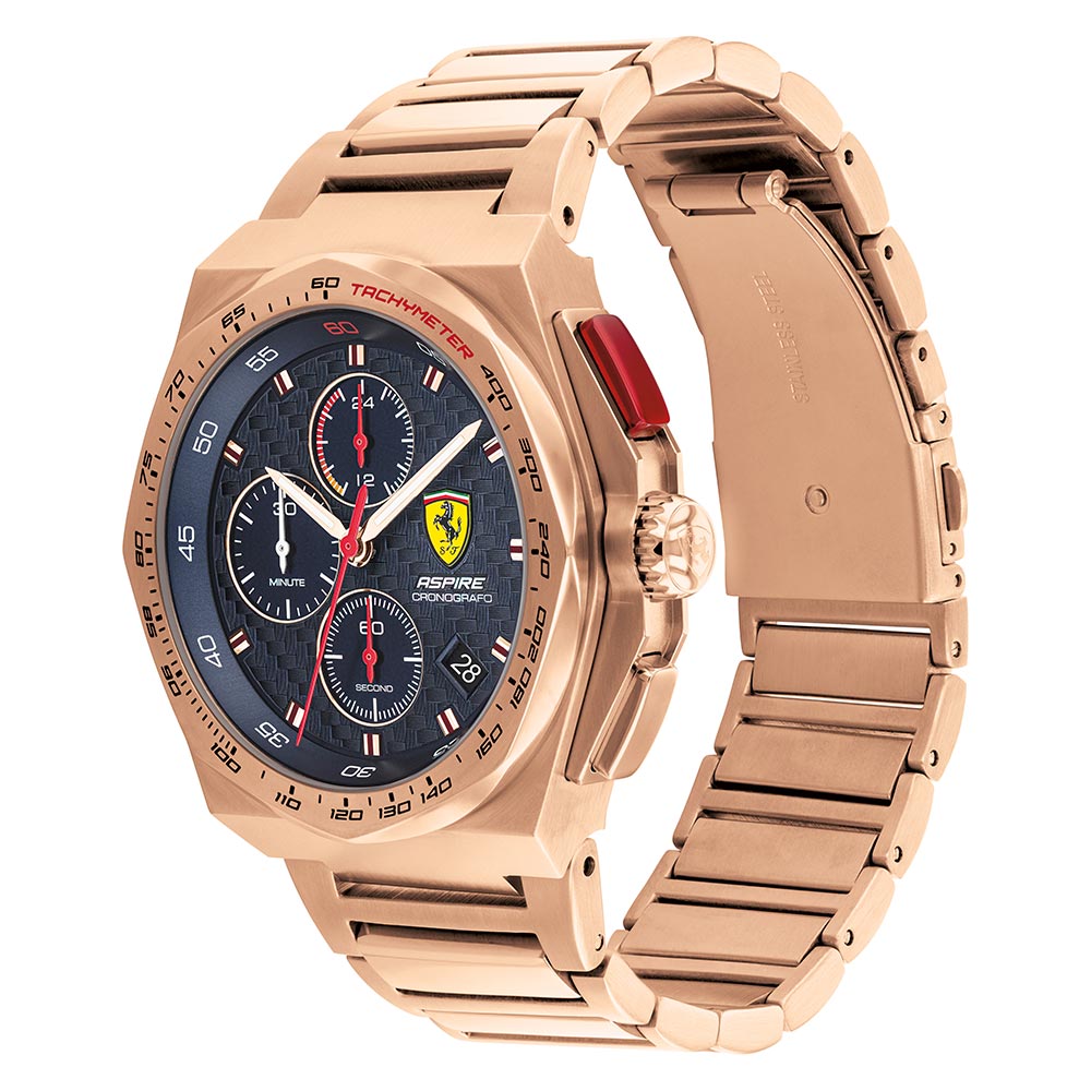 Scuderia Ferrari Aspire Rose Gold Steel Men's Chrono Watch - 830833