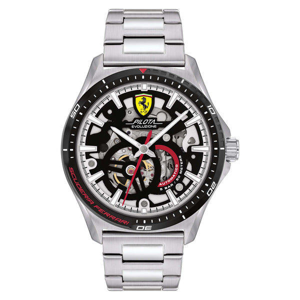 Scuderia Ferrari Pilota Evo Turbo Stainless Steel Men's Mechanical-Aut