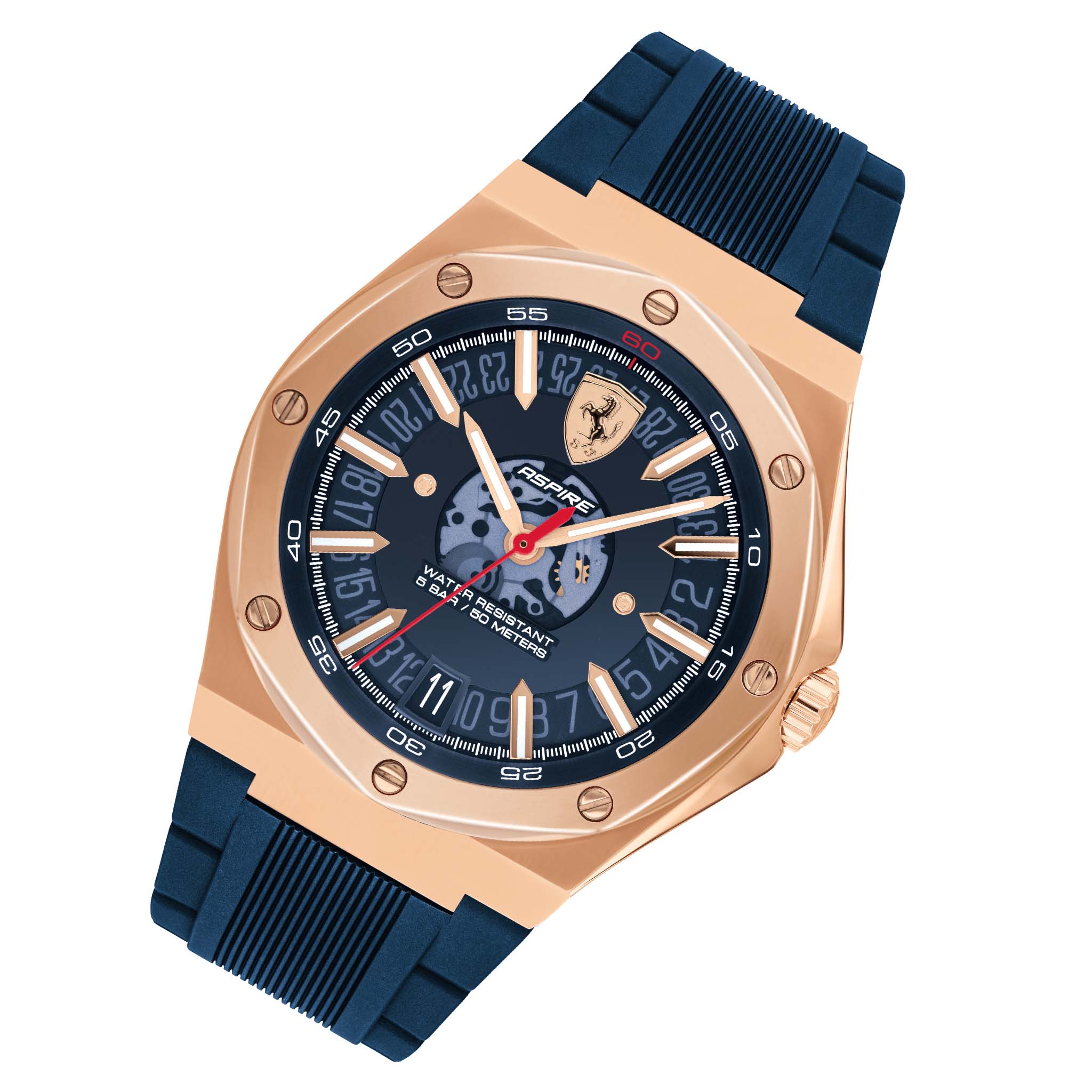 Scuderia Ferrari Aspire Blue Silicone Men's Watch - 830843