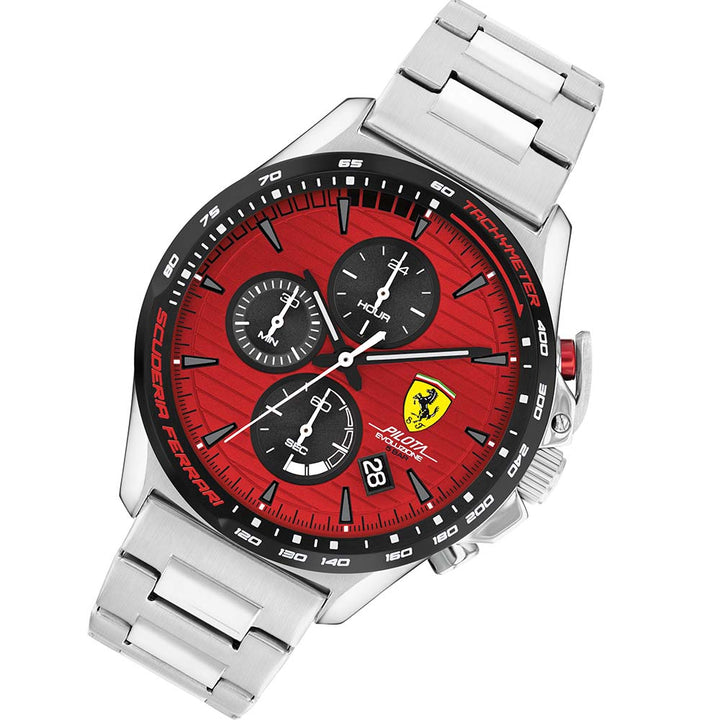 Scuderia Ferrari Pilota Evo Stainless Steel Chronograph Men's Watch - 830851