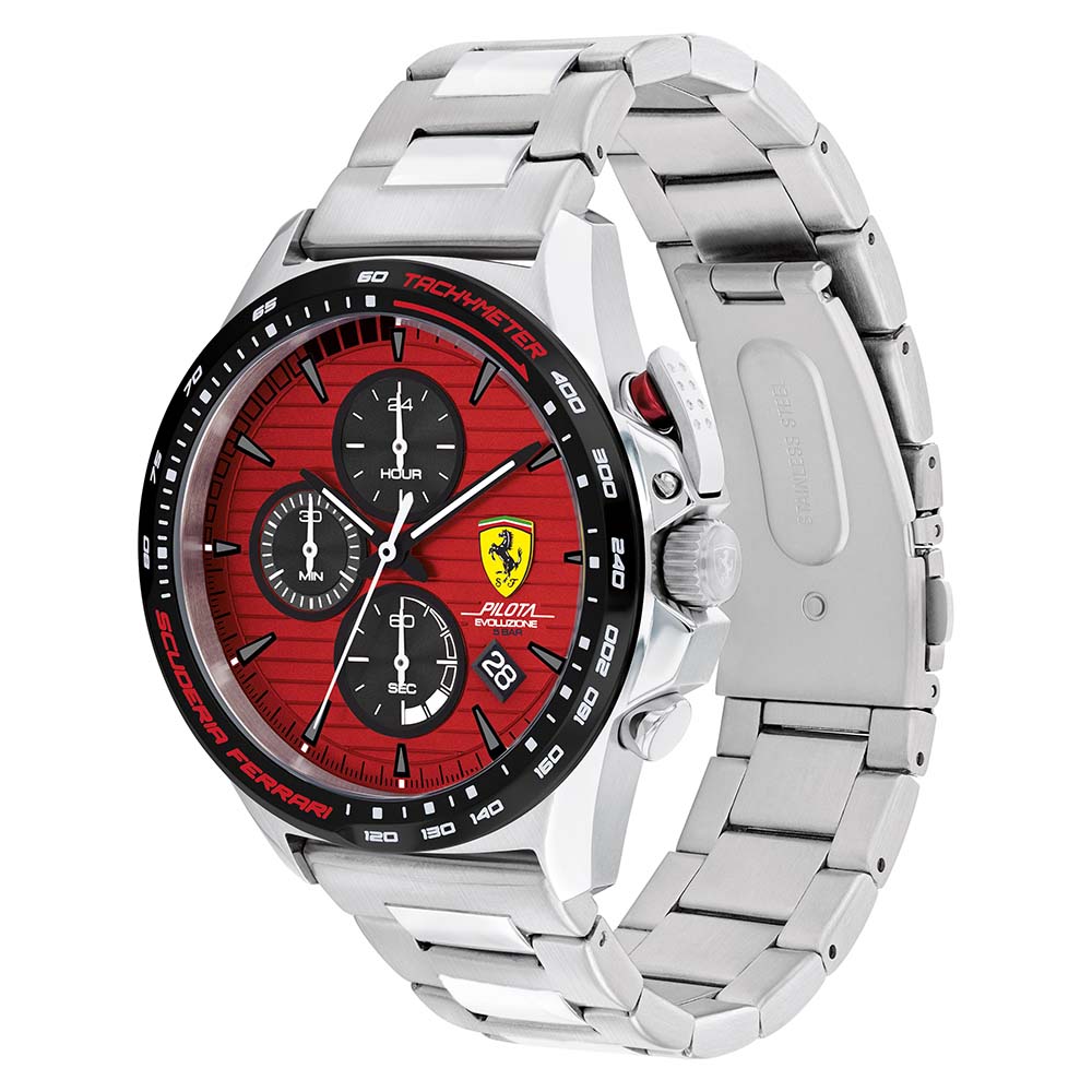 Scuderia Ferrari Pilota Evo Stainless Steel Chronograph Men's Watch - 830851