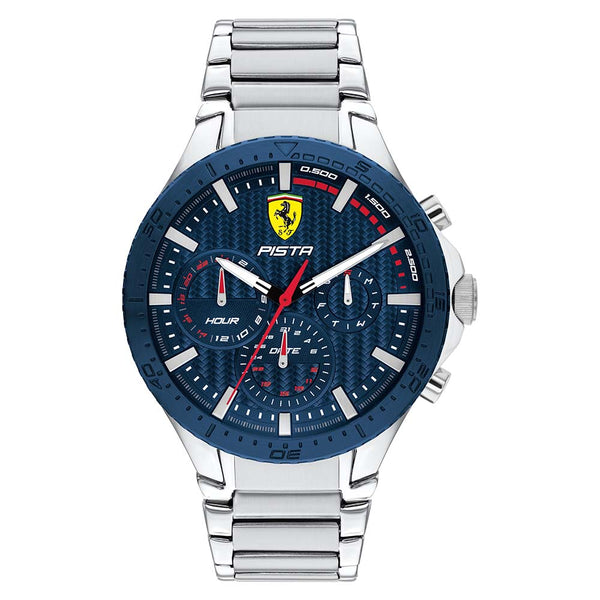 Scuderia Ferrari Pista Dual Track Stainless Steel Blue Dial Men's Mult