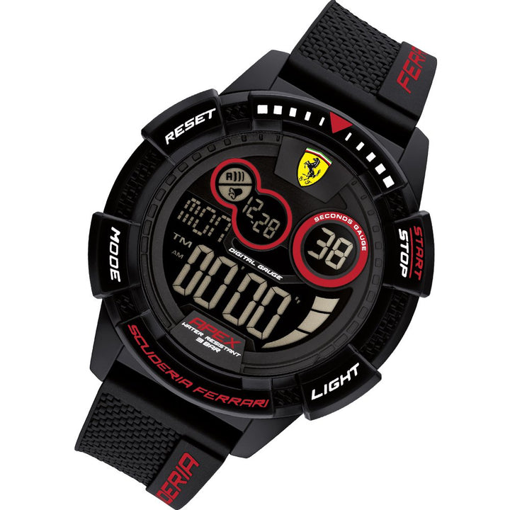 Scuderia Ferrari Apex Superfast Black Silicone Men's Digital Watch - 830856