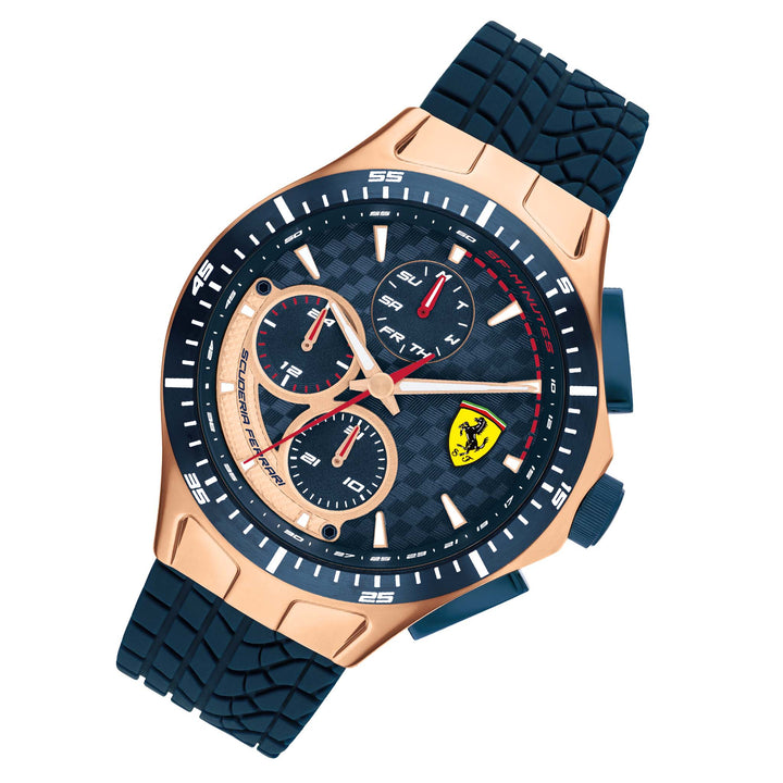 Scuderia Ferrari Race Day Blue Silicone Band Men's Multi-function Watch - 830859