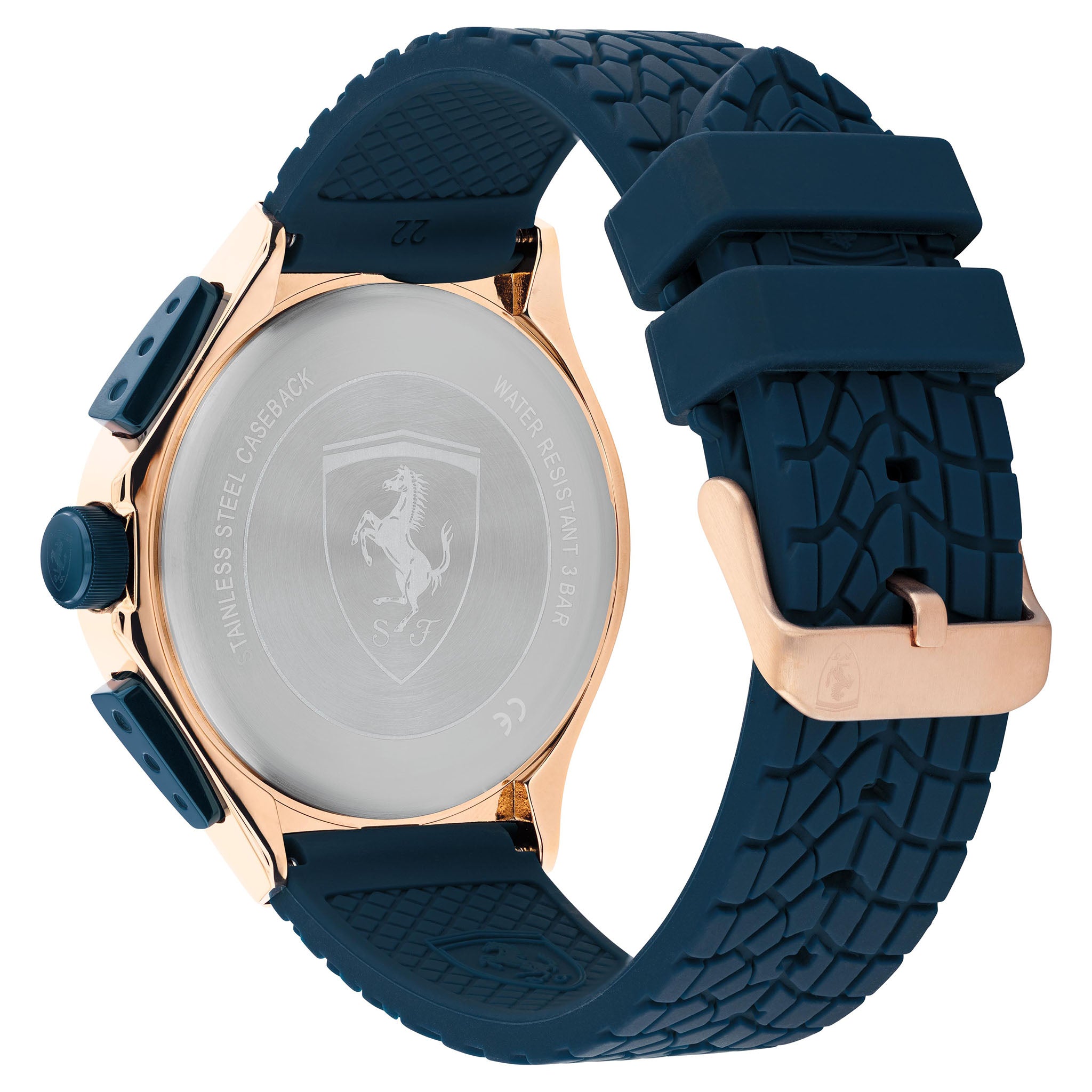 Scuderia Ferrari Race Day Blue Silicone Band Men's Multi-function Watch - 830859