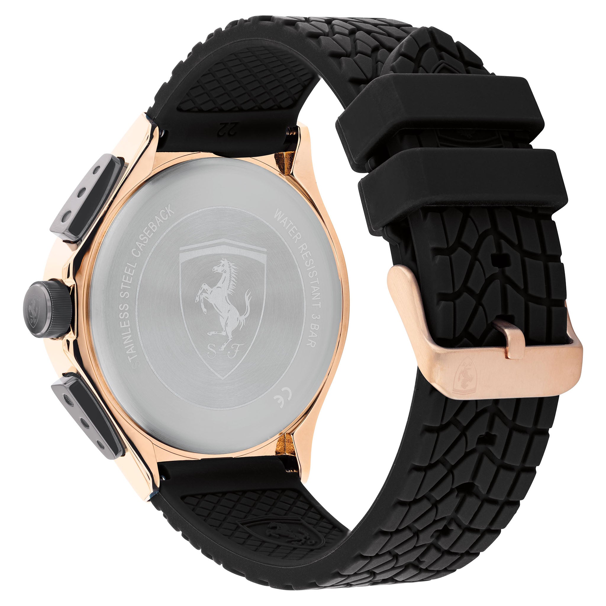 Scuderia Ferrari Race Day Black Silicone Band Men's Multi-function Watch - 830861