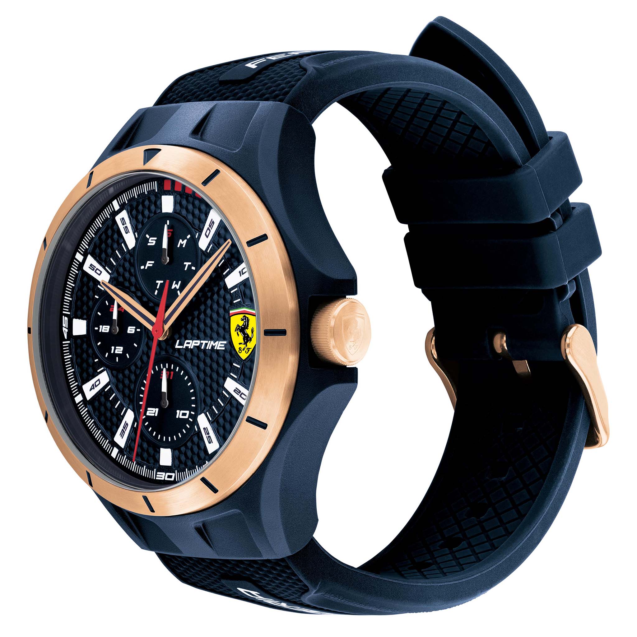 Scuderia Ferrari Blue Silicone Multi function Men s Watch 830863 The Watch Factory Australia