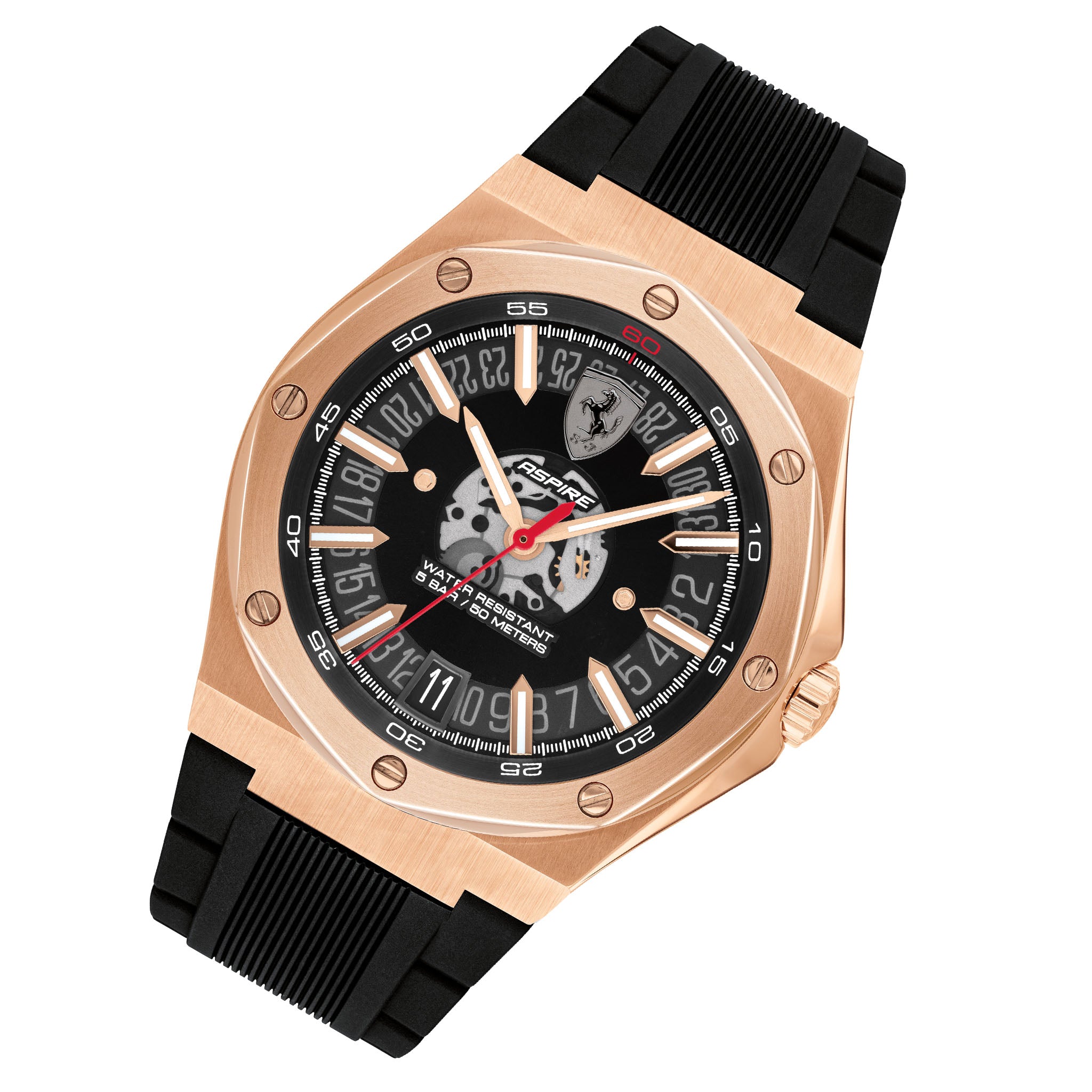 Scuderia Ferrari Aspire Black Silicone Men's Watch - 830872