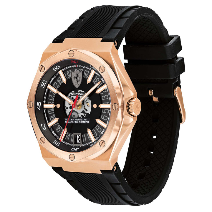 Scuderia Ferrari Aspire Black Silicone Men's Watch - 830872