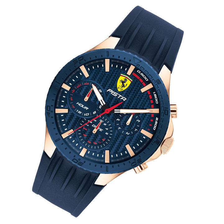 Scuderia Ferrari Pista Blue Silicone Multi-function Men's  Watch - 830883