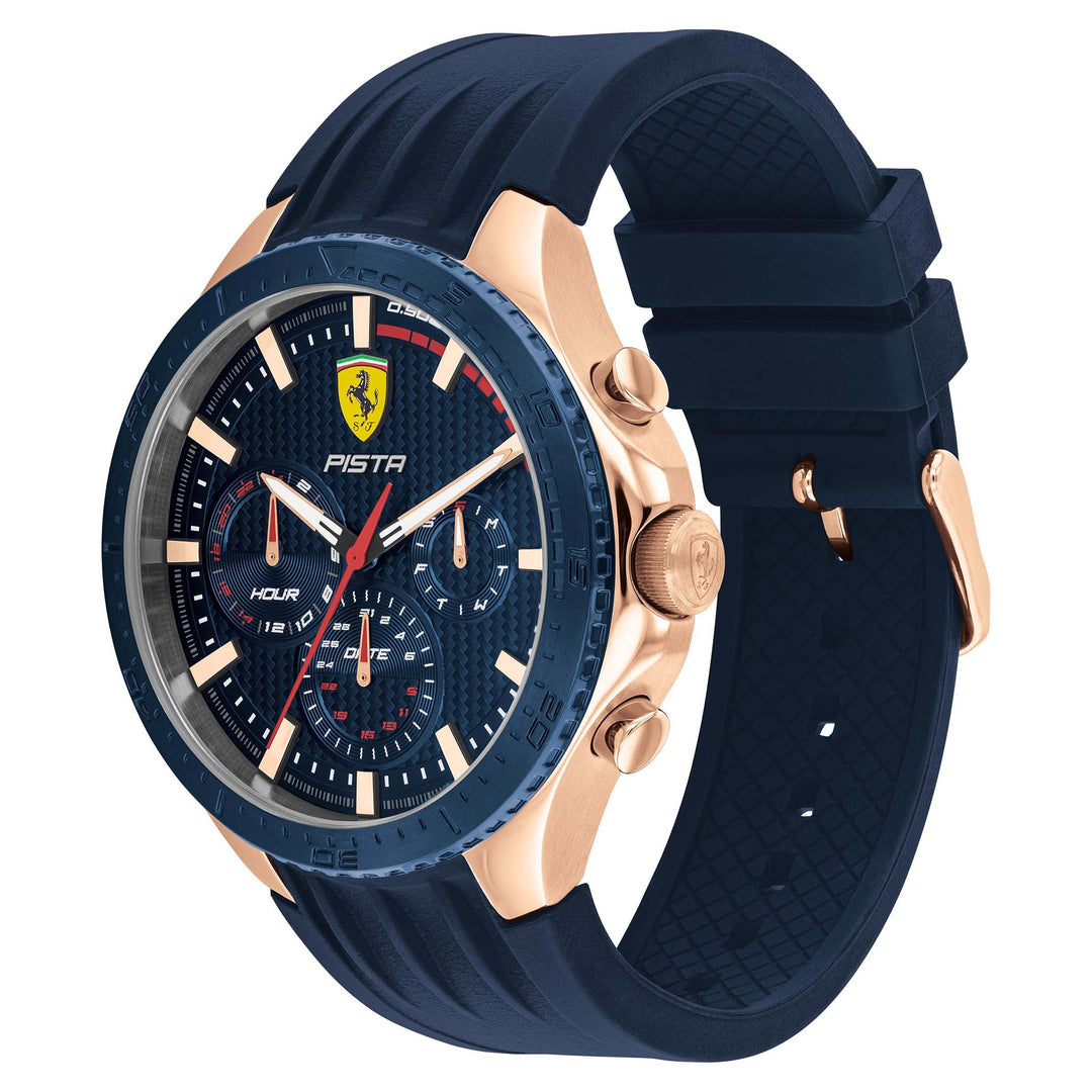 Scuderia Ferrari Pista Blue Silicone Multi-function Men's  Watch - 830883