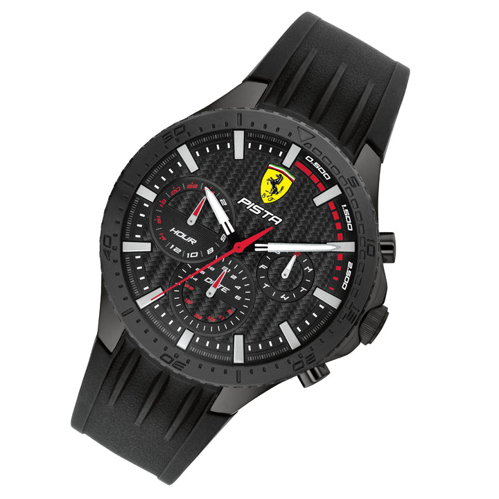 Scuderia Ferrari Pista Black Silicone Multi-function Men's Watch - 830884
