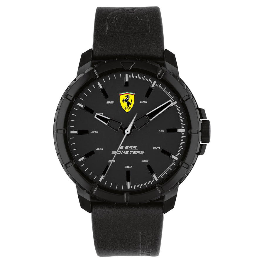 Scuderia Ferrari Forza Evo Black Leather Black Dial Men's Watch - 830901