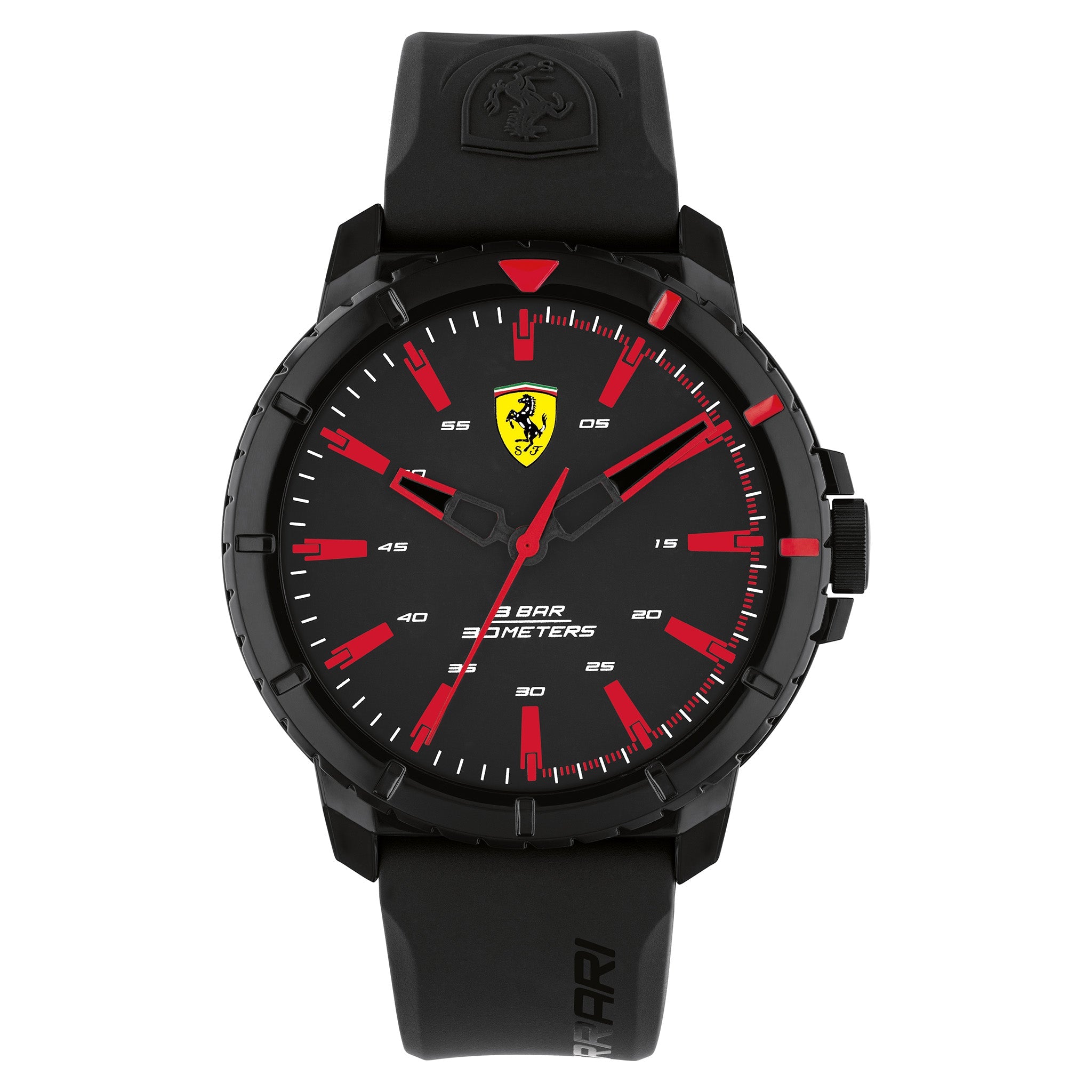 Scuderia Ferrari Forza Evo Black Silicone & Dial Men's Watch - 830903