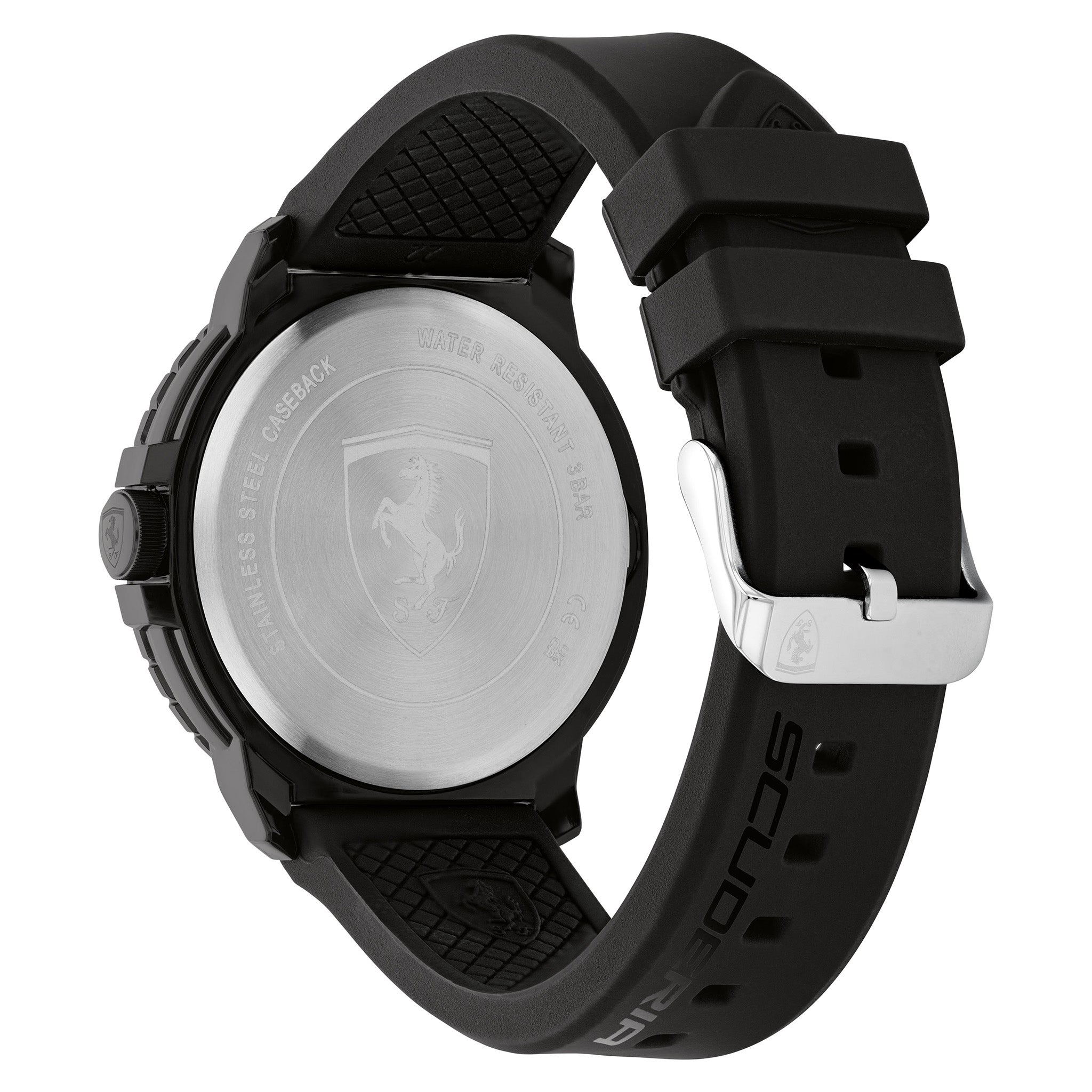 Scuderia Ferrari Forza Evo Black Silicone & Dial Men's Watch - 830903