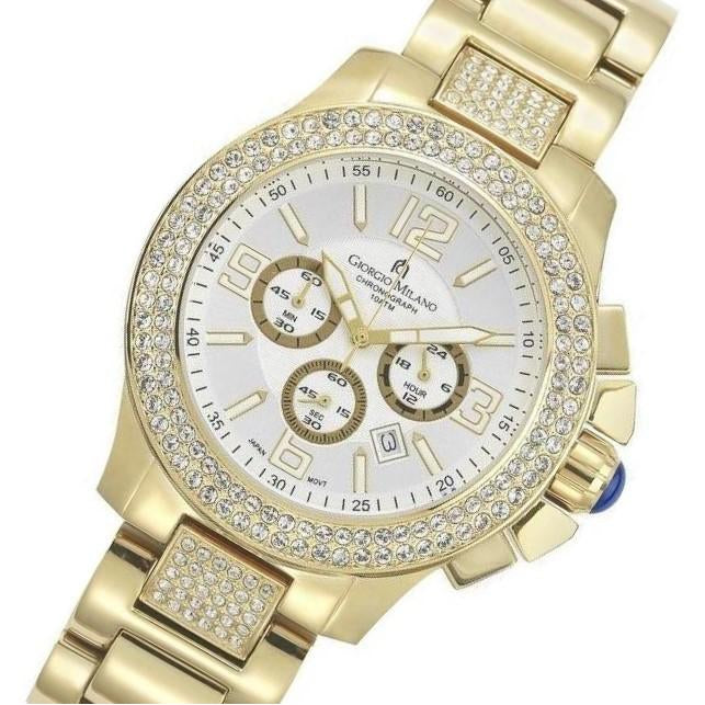 Giorgio Milano Gold Steel with Swarovski Crystals Chronograph Unisex Watch - 839SG02