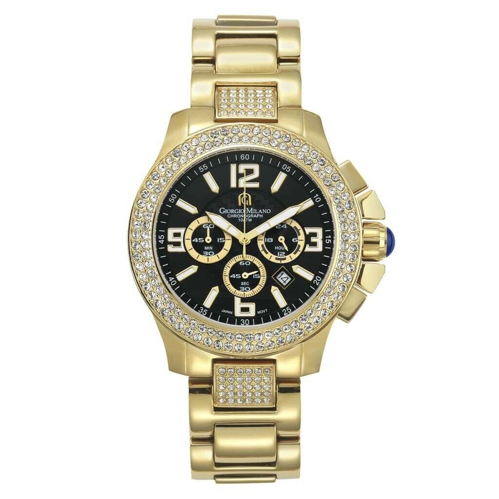 Giorgio Milano Gold Stainless Steel Black Dial Unisex Watch - 839SG03