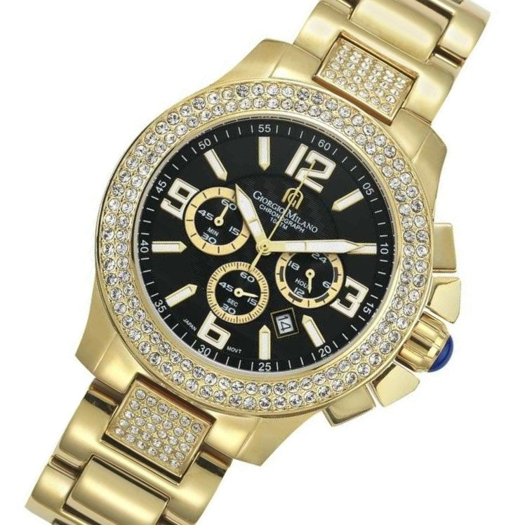 Giorgio Milano Gold Stainless Steel Black Dial Unisex Watch - 839SG03