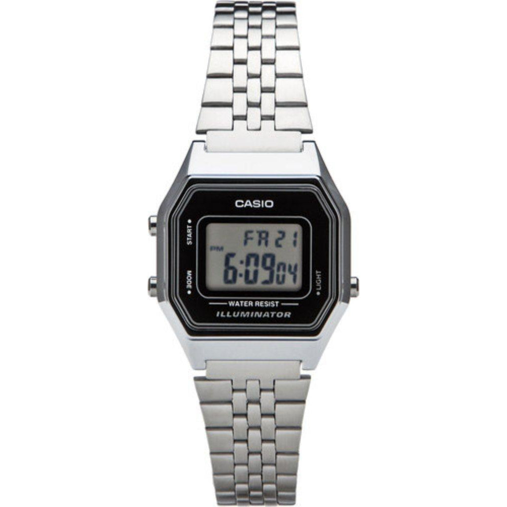 Casio Classic Silver Steel Digital Women's Watch - LA680WA-1D