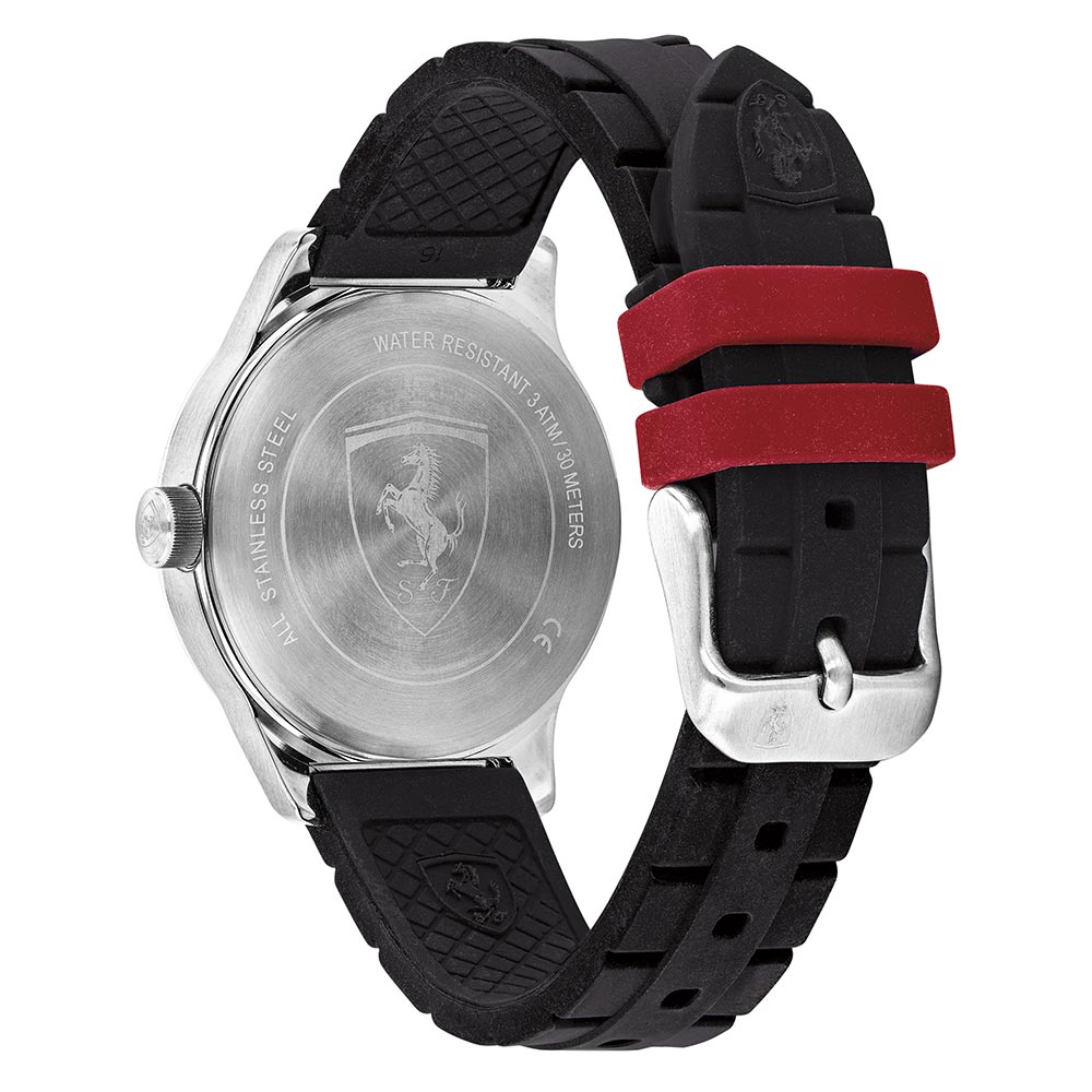 Scuderia Ferrari Pitlane Black Silicone Kids Watch - 860012