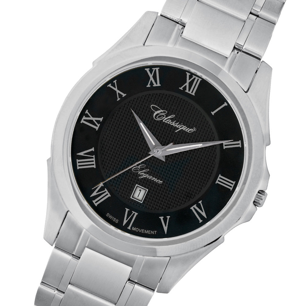 Classique Elegance Stainless Steel Men's Swiss Watch - 8709W